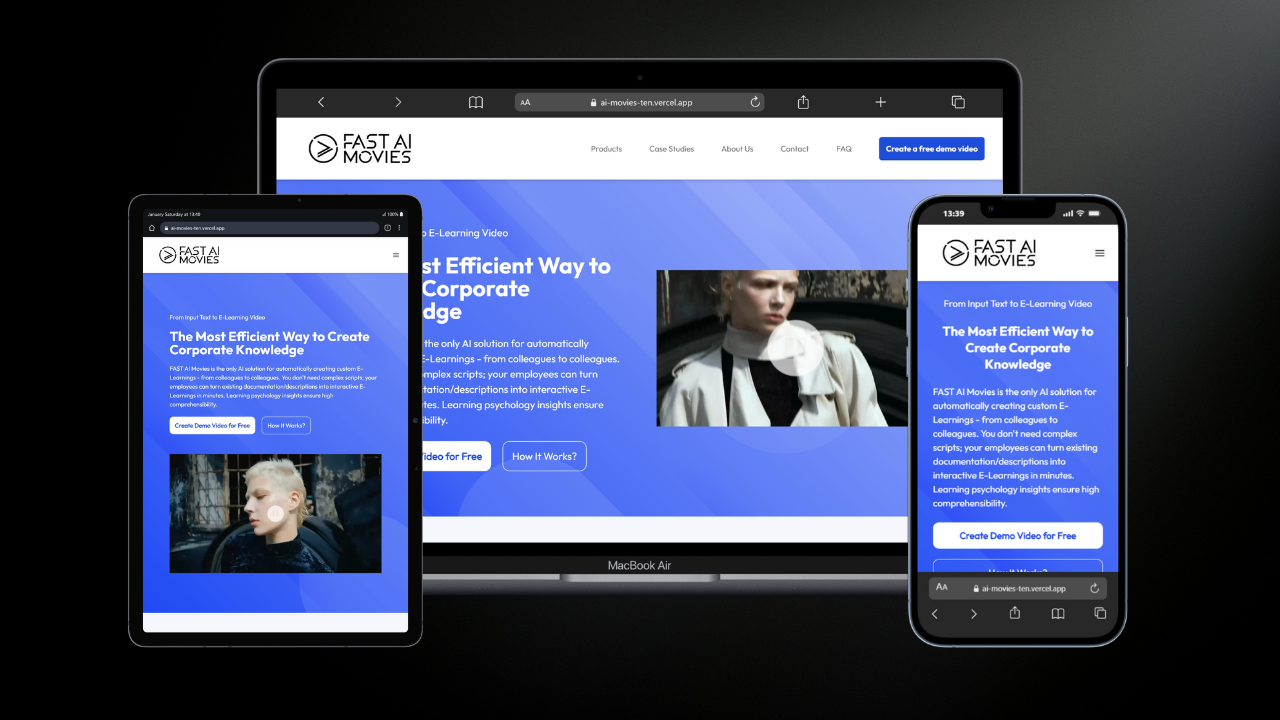 AI Movies (Frontend Only) | AI-Powered E-Learning Creation