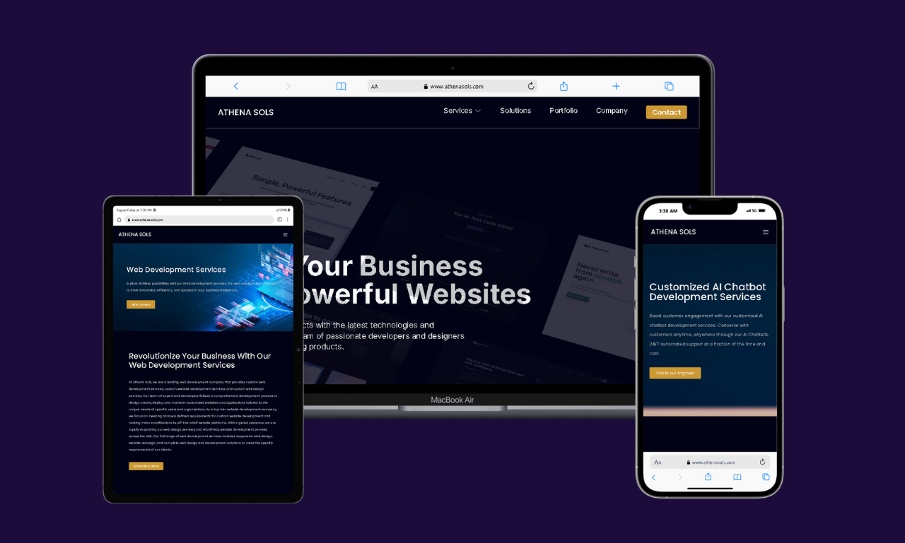 Athena Sols Agency Website